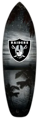 Picture of 18 inch NFL Las Vegas Raiders Surfboard Wall Art