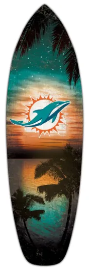 Picture of 18 inch NFL Miami Dolphins Surfboard Wall Art